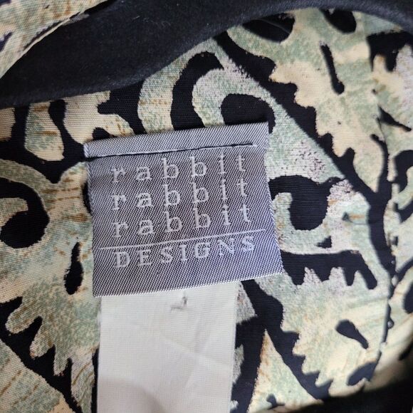 Vtg 80's Dress Midi Sleeveless V-neck Mock Wrap Pinafore Scroll Heart Green Sz S - Picture 11 of 12